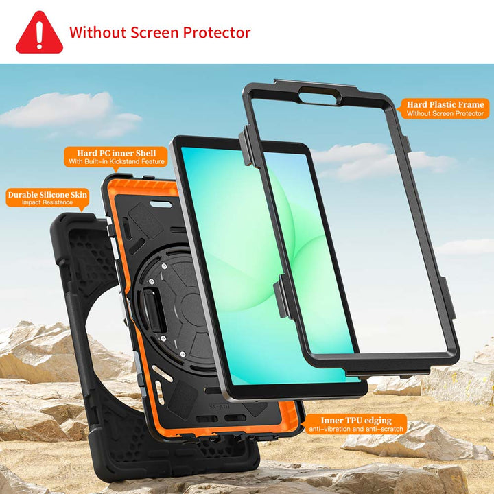 ARMOR-X Samsung Galaxy Tab A11 ( 8.7" ) SM-X130 / SM-X135 ultra 3 layers protective case. heavy duty rugged case. Full protection cover.