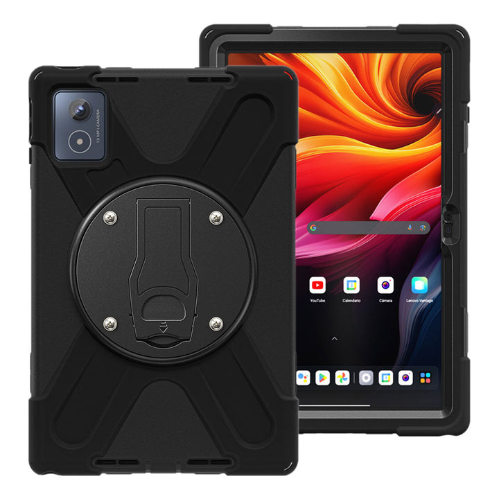ARMOR-X Lenovo Tab K11 Plus TB352 shockproof case, impact protection cover with VESA 75x75mm Mounting Holes & Kick-stand. 