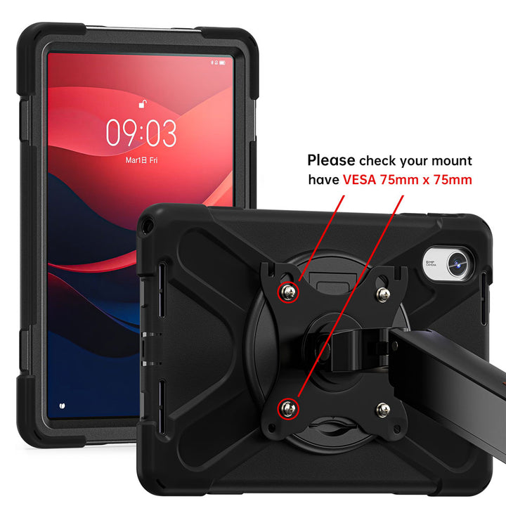 JVN-LN-M11 | Lenovo Tab M11 / K11 TB330 | Ultra 3 Layers Shockproof Rugged Case With VESA 75x75mm Mounting Holes & Kick-stand