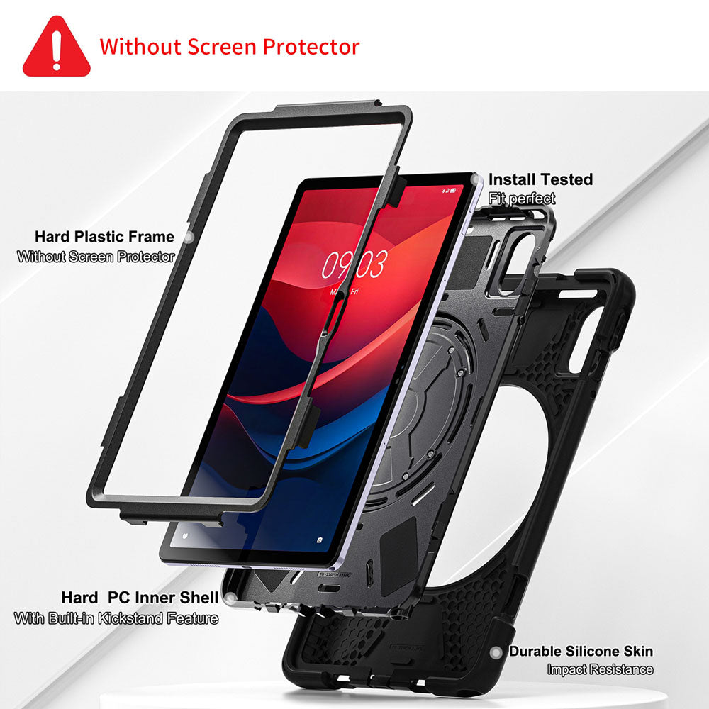 JVN-LN-M11 | Lenovo Tab M11 / K11 TB330 | Ultra 3 Layers Shockproof Rugged Case With VESA 75x75mm Mounting Holes & Kick-stand