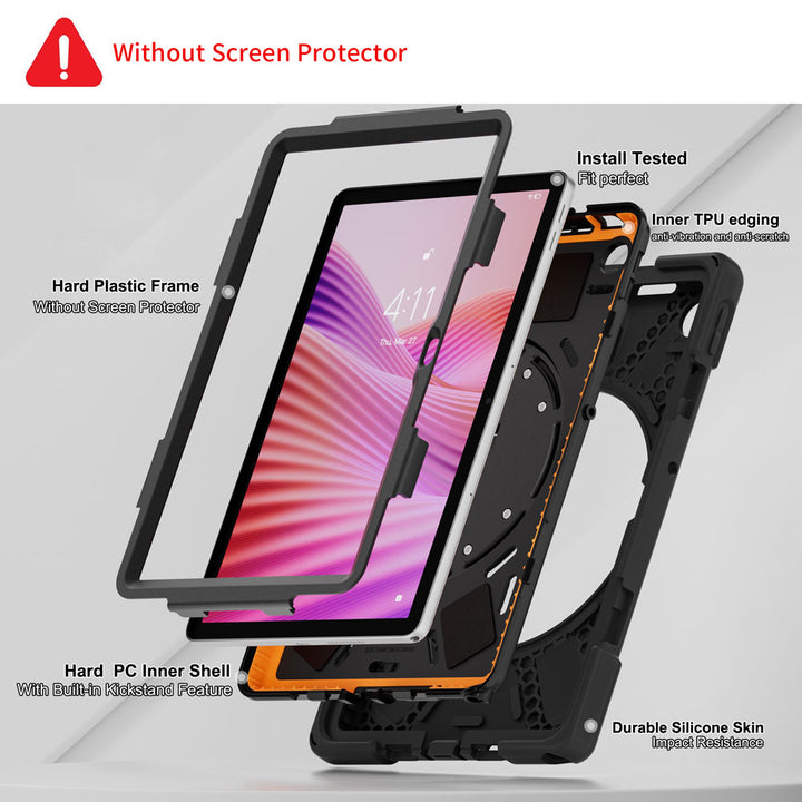 JVN-LN-TB311 | Lenovo Tab K10 Gen 2 TB311 / Lenovo Tab ( 10.1" TB311 ) | Ultra 3 Layers Shockproof Rugged Case With VESA 75x75mm Mounting Holes & Kick-stand
