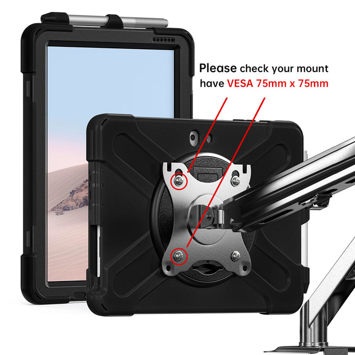 JVN-MS-SFGO | Microsoft Surface Go / Surface Go 2 / Surface Go 3 / Surface Go 4 | Ultra 3 Layers Shockproof Rugged Case With VESA 75x75mm Mounting Holes & Kick-stand