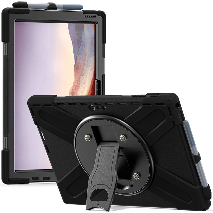 JVN-MS-SFPR7 | Microsoft Surface Pro 7 / 7 Plus / 6 / 5 / 4 | Ultra 3 Layers Shockproof Rugged Case With VESA 75x75mm Mounting Holes & Kick-stand