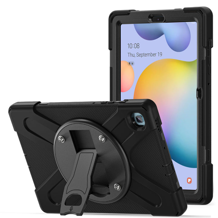 JVN-SS-P610 | Samsung Galaxy Tab S6 Lite SM-P620 P625 (2024) / SM-P613 P619 (2022) / SM-P610 P615 (2020) | Ultra 3 Layers Shockproof Rugged Case With VESA 75x75mm Mounting Holes & Kick-stand