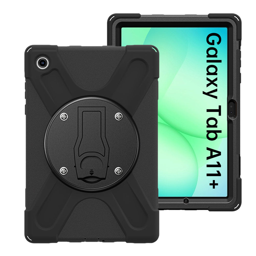 ARMOR-X Samsung Galaxy Tab A11+ A11 Plus ( 11" ) SM-X230 / SM-X235 / SM-X236 shockproof case, impact protection cover with VESA 75x75mm Mounting Holes & Kick-stand. 