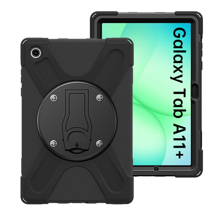 ARMOR-X Samsung Galaxy Tab A11+ A11 Plus ( 11" ) SM-X230 / SM-X235 / SM-X236 shockproof case, impact protection cover with VESA 75x75mm Mounting Holes &amp; Kick-stand. 