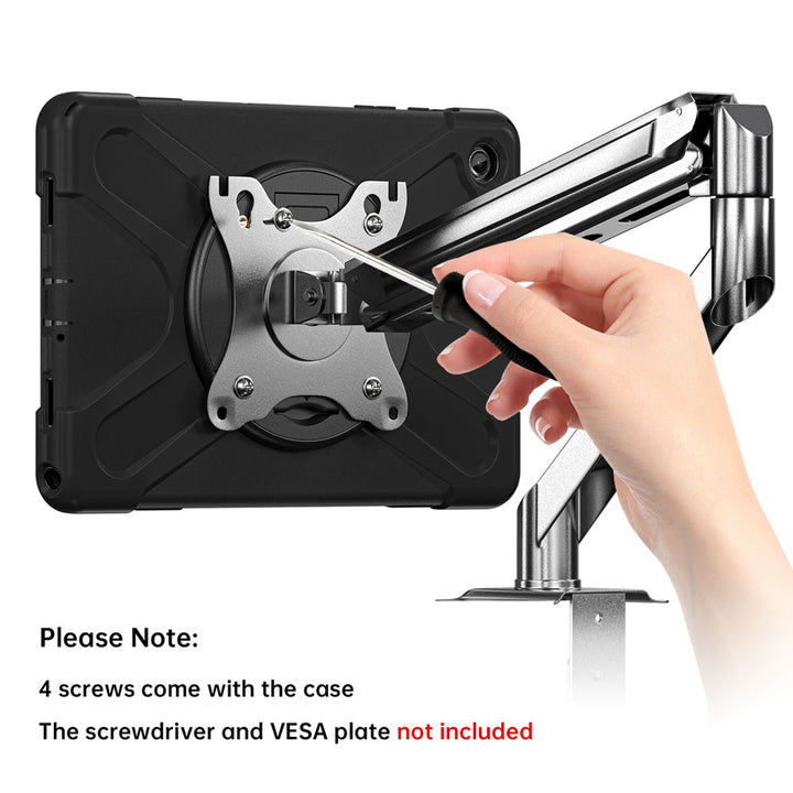 JVN-SS-X230 | Samsung Galaxy Tab A11+ A11 Plus ( 11" ) SM-X230 / SM-X235 / SM-X236 | Ultra 3 Layers Shockproof Rugged Case With VESA 75x75mm Mounting Holes & Kick-stand