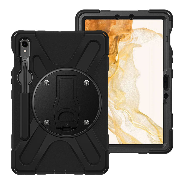 ARMOR-X Samsung Galaxy Tab S8 SM-X700 / SM-X706 shockproof case, impact protection cover with VESA 75x75mm Mounting Holes & Kick-stand. 