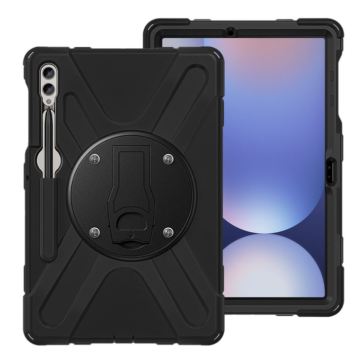 ARMOR-X Samsung Galaxy Tab S10+ S10 Plus SM-X820 / X826B shockproof case, impact protection cover with VESA 75x75mm Mounting Holes & Kick-stand. 