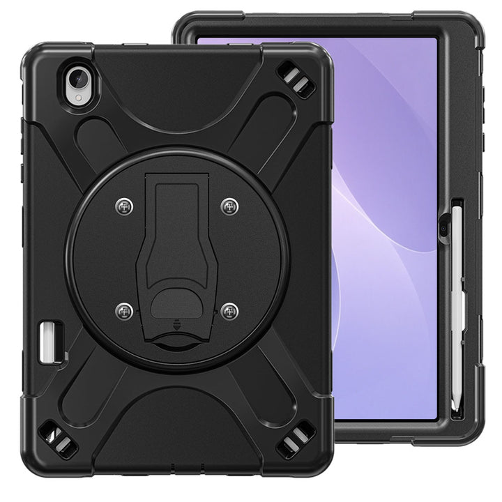 ARMOR-X Samsung Galaxy Tab S12+ S12 Plus SM-X840 / X846 / X848 shockproof case, impact protection cover with VESA 75x75mm Mounting Holes &amp; Kick-stand. 