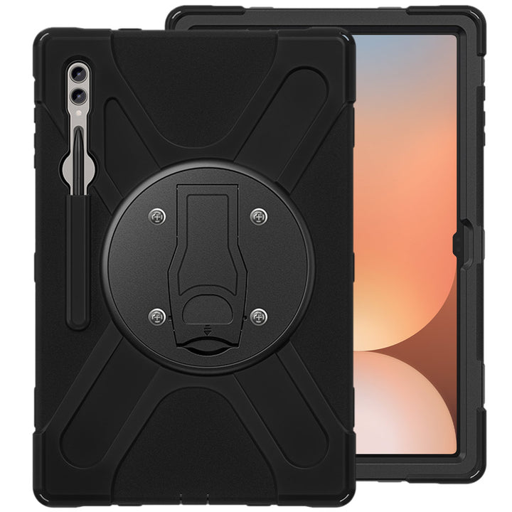 ARMOR-X Samsung Galaxy Tab S10 Ultra SM-X920 / X926B shockproof case, impact protection cover with VESA 75x75mm Mounting Holes & Kick-stand. 