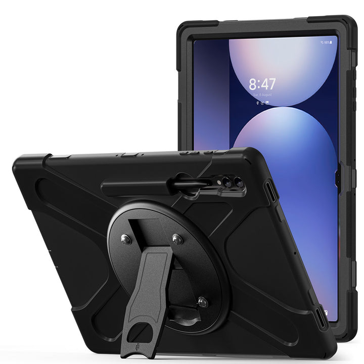 JVN-SS-X910 | Samsung Galaxy Tab S9 Ultra SM-X910 / X916 / X918 | Ultra 3 Layers Shockproof Rugged Case With VESA 75x75mm Mounting Holes & Kick-stand