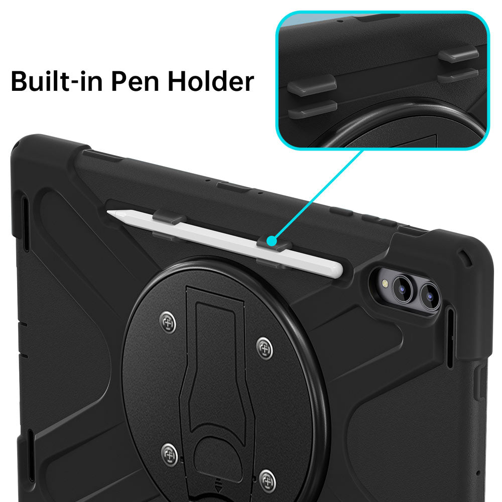 JVN-SS-X930 | Samsung Galaxy Tab S11 Ultra SM-X930 / X936 | Ultra 3 Layers Shockproof Rugged Case With VESA 75x75mm Mounting Holes & Kick-stand