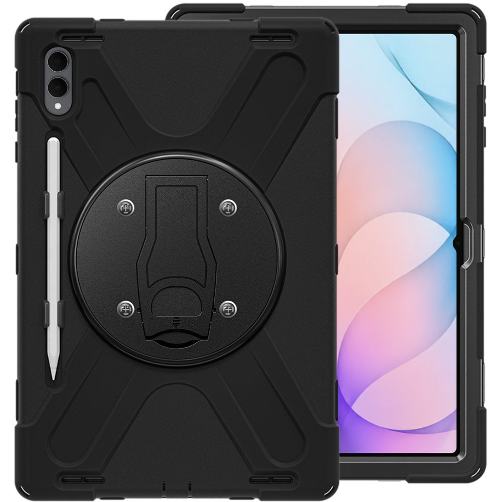 ARMOR-X Samsung Galaxy Tab S12 Ultra SM-X940 / X946 shockproof case, impact protection cover with VESA 75x75mm Mounting Holes &amp; Kick-stand. 