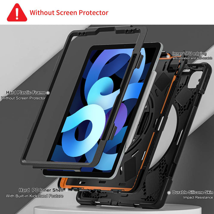 JVN-iPad-A5 | iPad Air 4 2020 / iPad Air 5 2022 | Ultra 3 Layers Shockproof Rugged Case With VESA 75x75mm Mounting Holes & Kick-stand