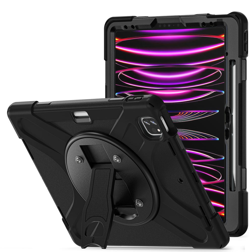 JVN-iPad-A5 | iPad Pro 11 ( 1st / 2nd / 3rd / 4th Gen. ) 2018 / 2020 / 2021 / 2022 | Ultra 3 Layers Shockproof Rugged Case With VESA 75x75mm Mounting Holes & Kick-stand