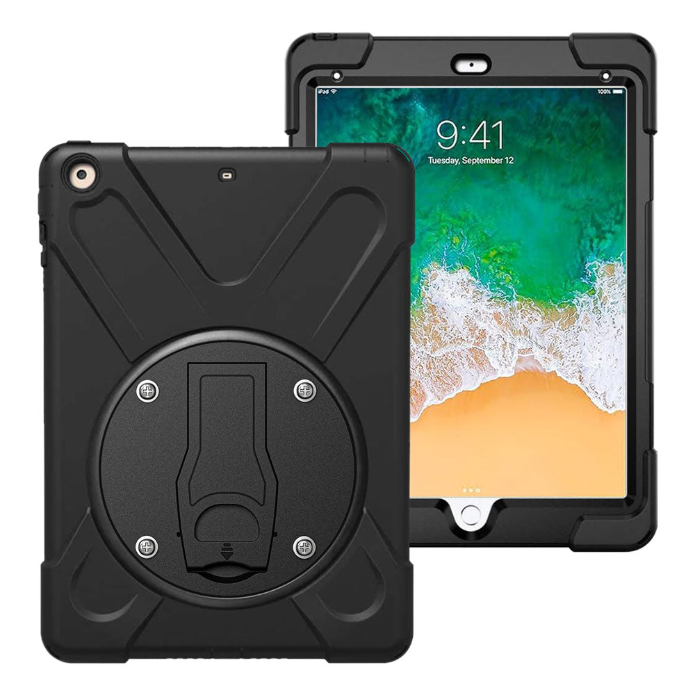 ARMOR-X iPad 9.7 ( 5th / 6th Gen.) 2017 / 2018 shockproof case, impact protection cover with VESA 75x75mm Mounting Holes & Kick-stand. 