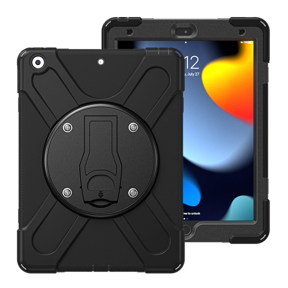 ARMOR-X iPad 10.2 (7th & 8th & 9th Gen.) 2019 / 2020 / 2021 shockproof case, impact protection cover with VESA 75x75mm Mounting Holes & Kick-stand. 