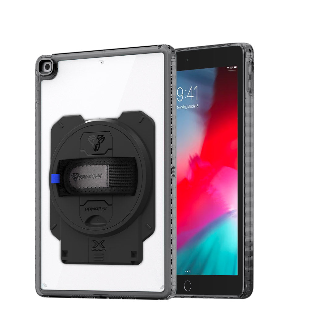 ARMOR-X iPad Air (3rd Gen.) 2019 transparent protective rugged case with X-DOCK modular eco-system.