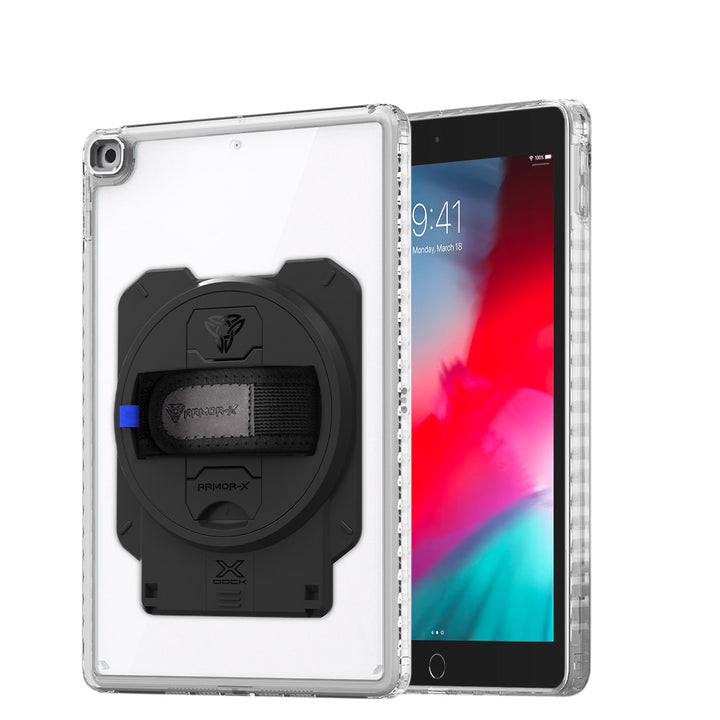 ARMOR-X iPad Air (3rd Gen.) 2019 transparent protective rugged case with X-DOCK modular eco-system.