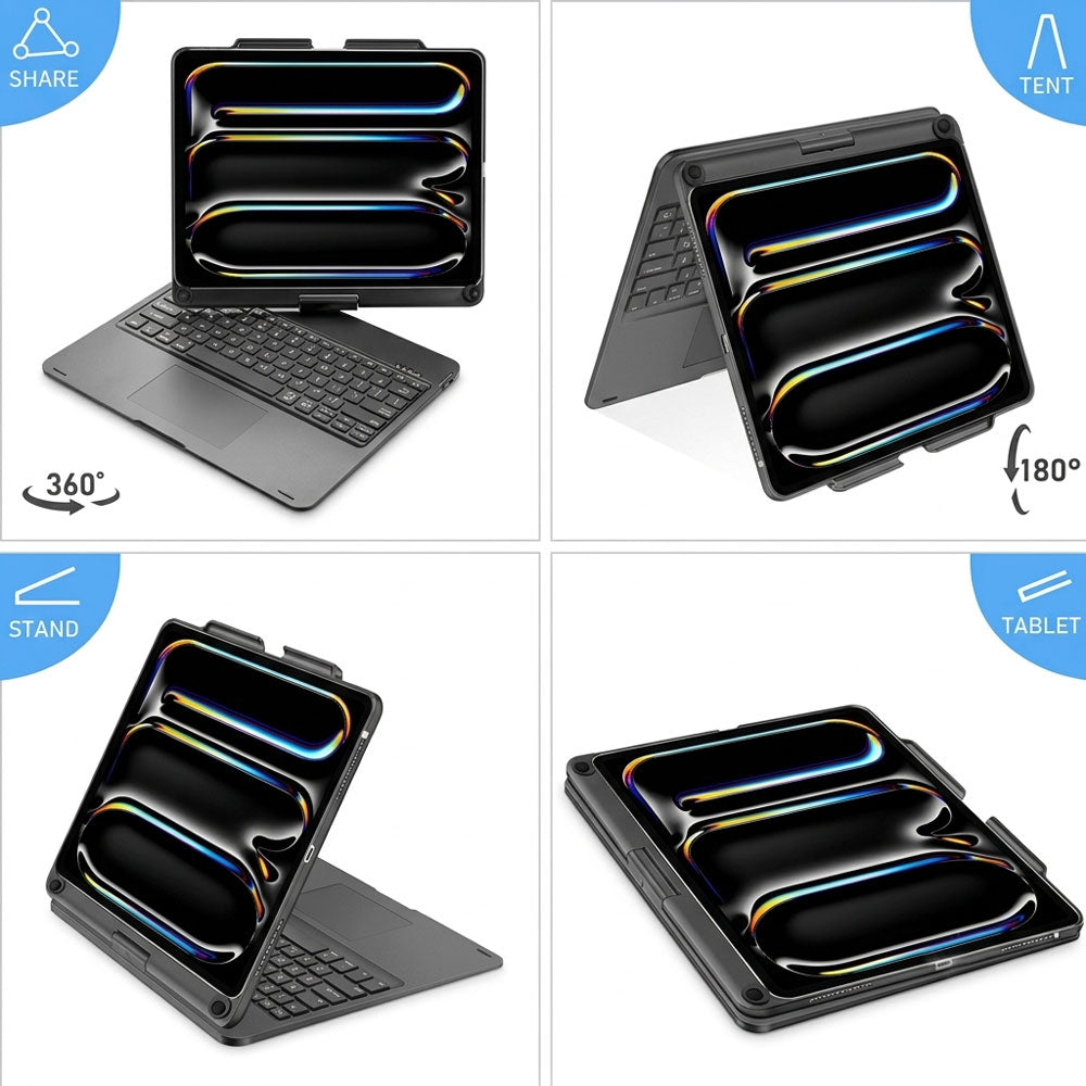 KBA-08_PR10 | iPad Pro 13 (M4) / (M5) | Keyboard Case with Touchpad