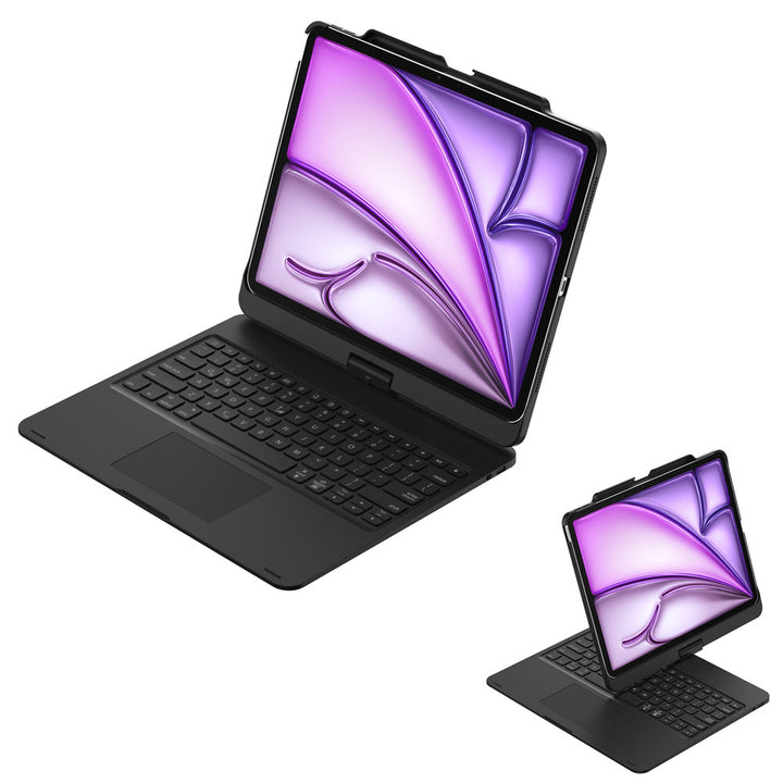 KBA-08_PR75 | iPad Pro 13 (M4) / (M5) & iPad Air 13 (M2) / (M3) & iPad Pro 12.9 ( 4th / 5th / 6th Gen. ) | Keyboard Case with Touchpad