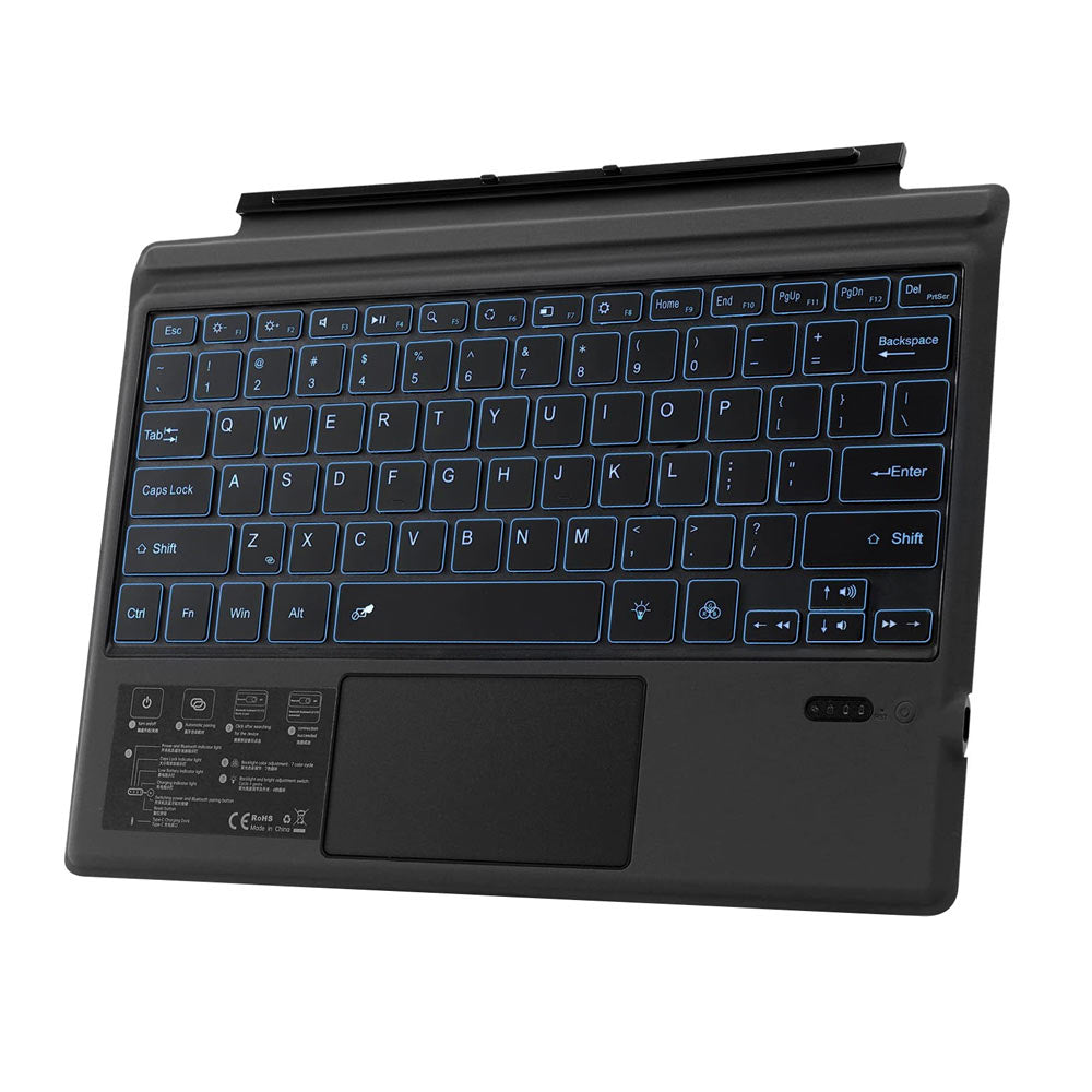 ARMOR-X wireless bluetooth backlit keyboard with touchpad.