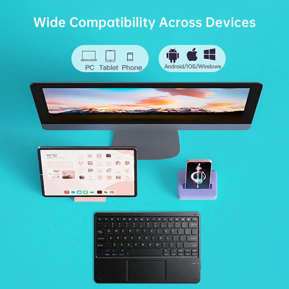 KBA-10 | Portable Wireless Bluetooth Keyboard with Touchpad