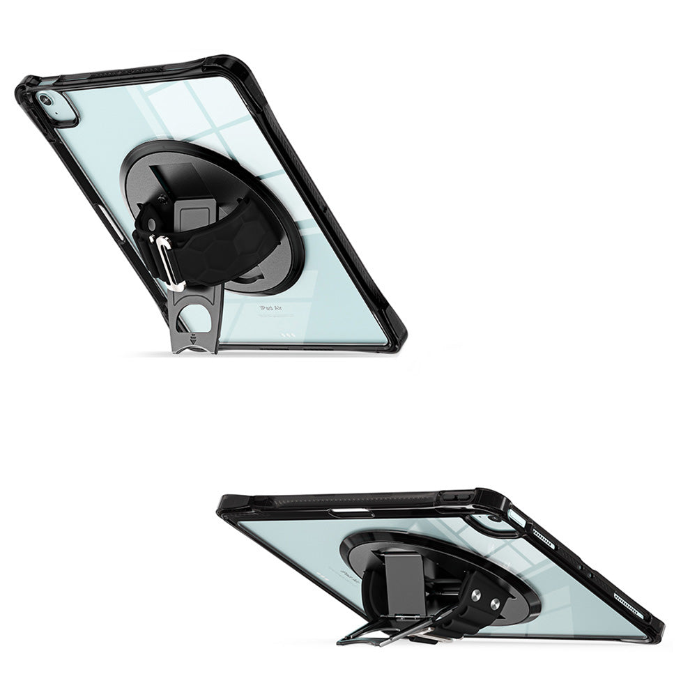 KLN-iPad-A5 | iPad Air 11 ( M2 ) | Transparent Protective Case with Hand Strap and Kick-stand