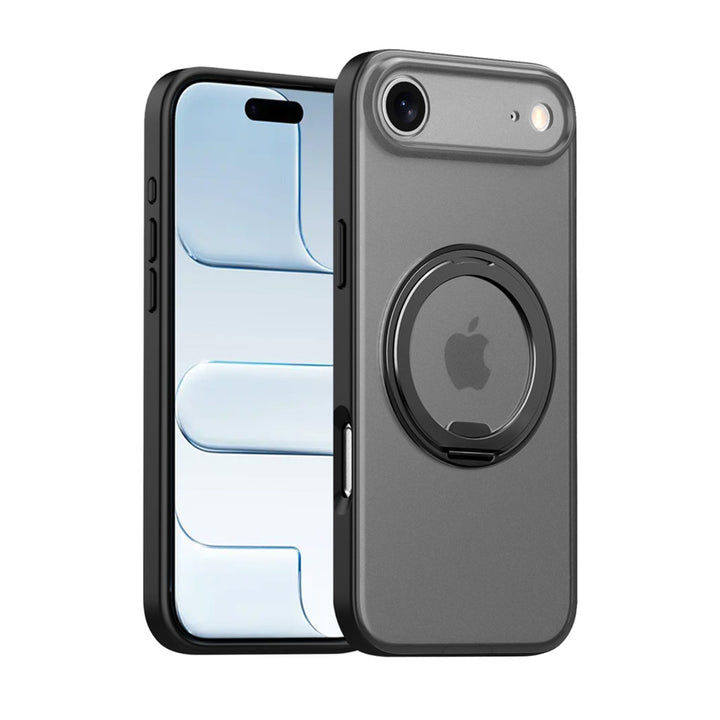 ARMOR-X APPLE iPhone 17 Air shockproof compact case with rotatable magnetic stand, supports wireless charging.