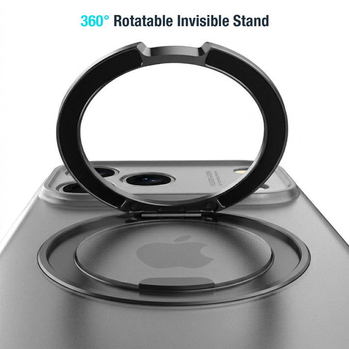 ARMOR-X APPLE iPhone 18 Pro Max shockproof compact case with 360-degree rotatable ring stand.