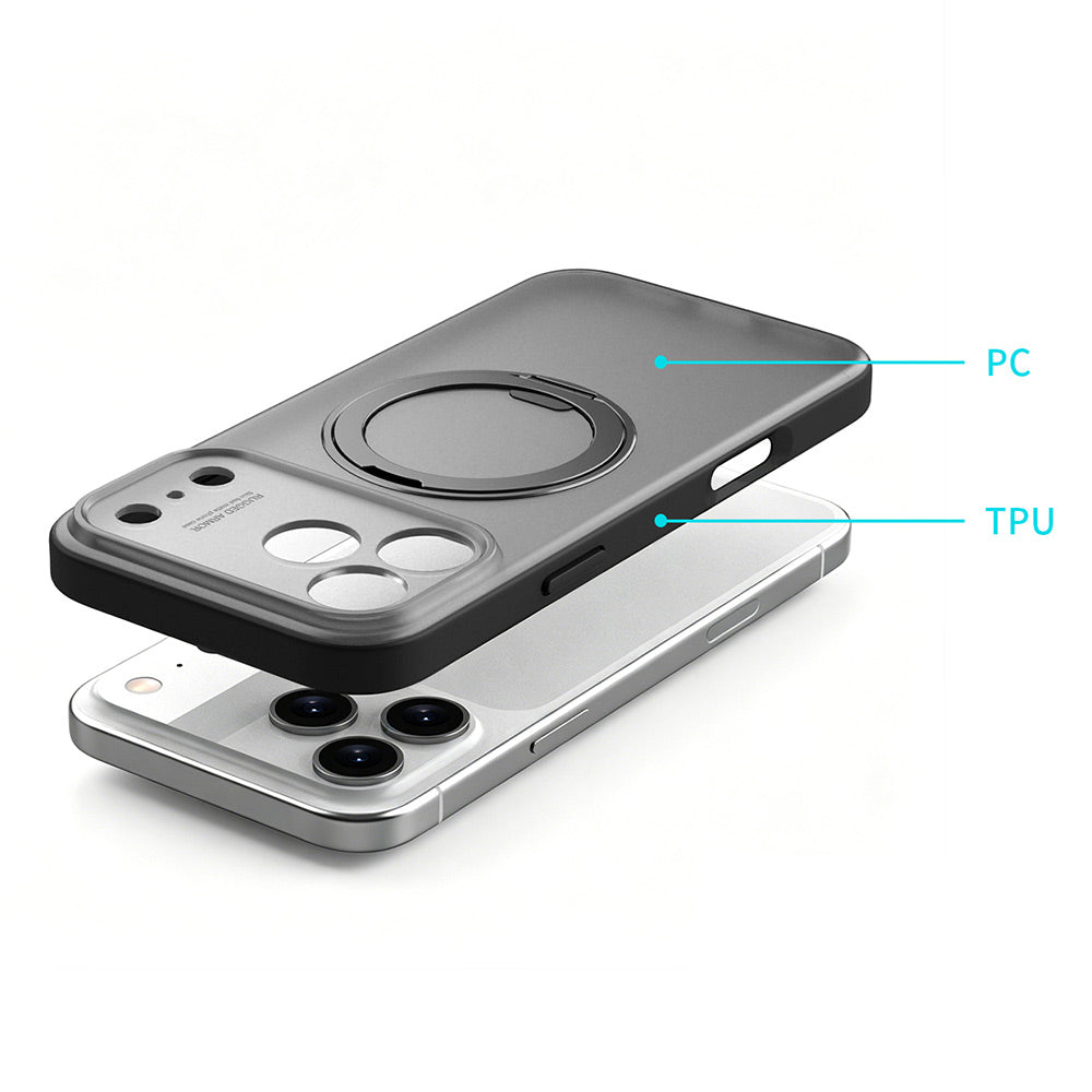 KMN-IPH-18PMX | iPhone 18 Pro Max | Shockproof Compact Case with Rotatable Magnetic Stand