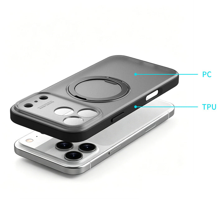 KMN-IPH-18PRO | iPhone 18 Pro | Shockproof Compact Case with Rotatable Magnetic Stand