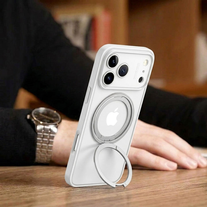 ARMOR-X APPLE iPhone 18 Pro Max shockproof compact case with rotatable stand. Free your hands and experience the ultimate convenience, whether watching movies, video calls, or working out.