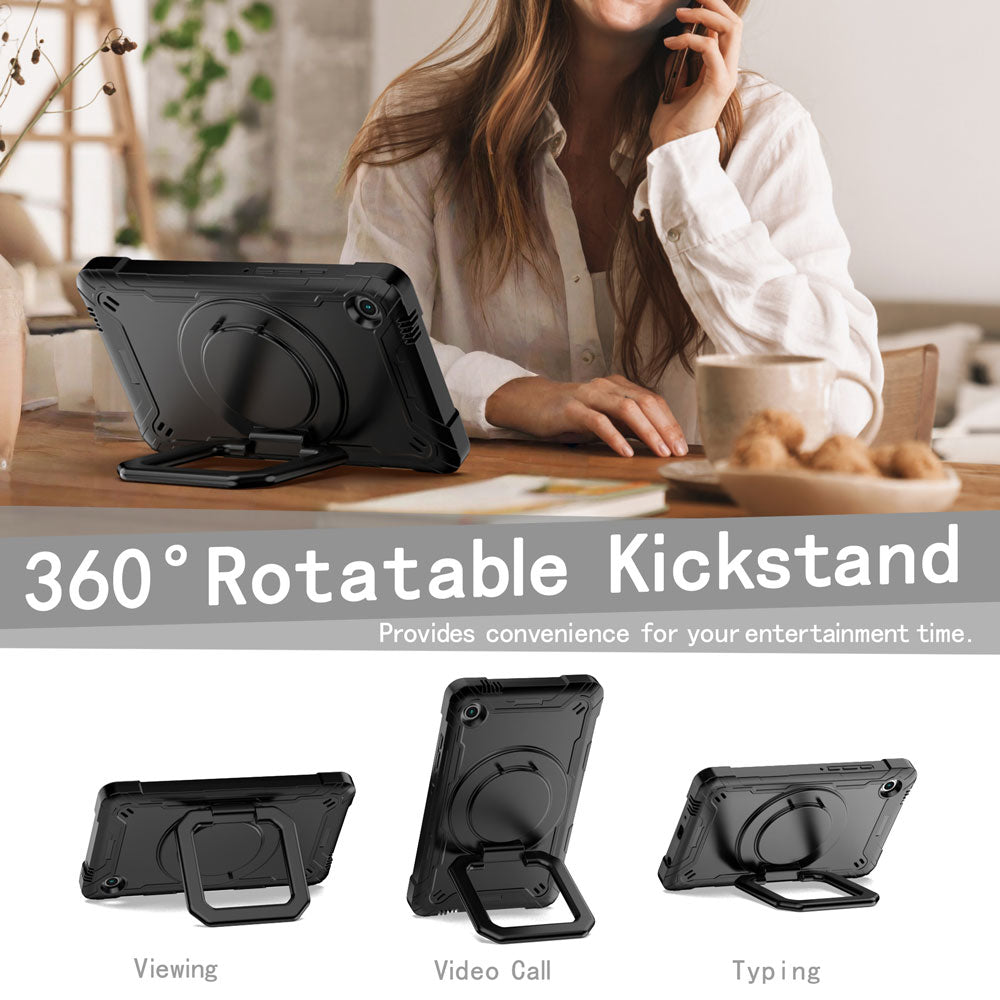 ARMOR-X Samsung Galaxy Tab A11 ( 8.7" ) SM-X130 X133 X135 / A9 ( 8.7" ) shockproof case, impact protection cover with folding grip kickstand for comfortable viewing and typing angle.