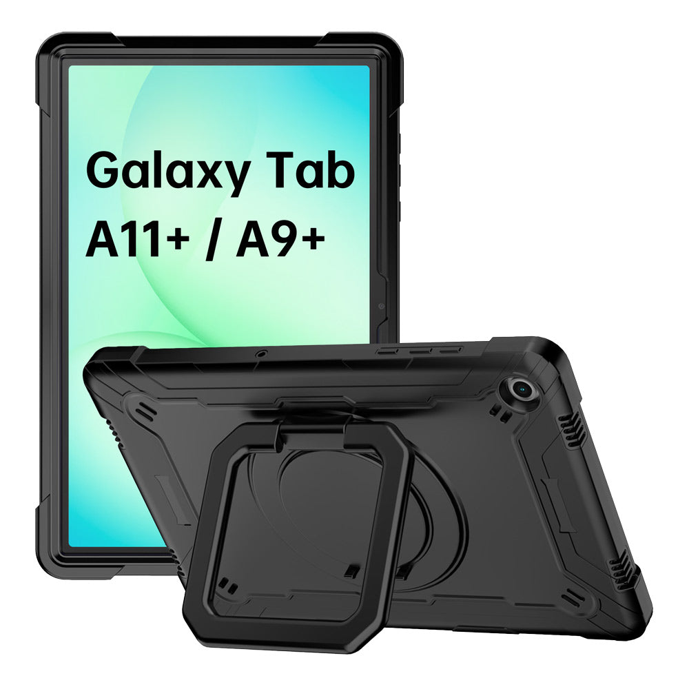 ARMOR-X Samsung Galaxy Tab A11+ A11 Plus ( 11" ) SM-X230 X235 X236 X238 / A9+ A9 Plus ( 11" ) shockproof case, impact protection cover. Rugged case with folding grip kick stand. Hand free typing, drawing, video watching.