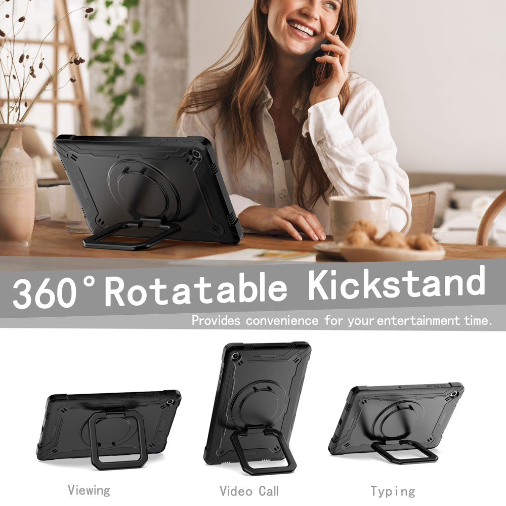 ARMOR-X Samsung Galaxy Tab A11+ A11 Plus ( 11" ) SM-X230 X235 X236 X238 / A9+ A9 Plus ( 11" ) shockproof case, impact protection cover with folding grip kickstand for comfortable viewing and typing angle.