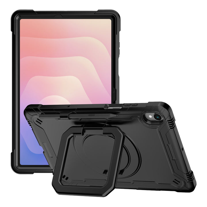 ARMOR-X Samsung Galaxy Tab S11 SM-X730 / X736 / X738 shockproof case, impact protection cover. Rugged case with folding grip kick stand. Hand free typing, drawing, video watching.