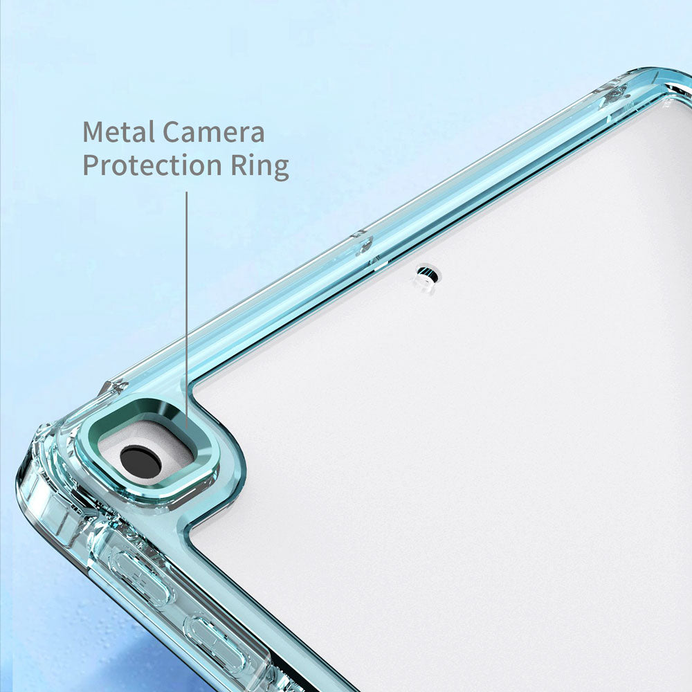 ARMOR-X Apple iPad 10.2 (7th & 8th & 9th Gen.) 2019 / 2020 / 2021 shockproof case. Metal camera protection ring provides unique protection for your rear camera.