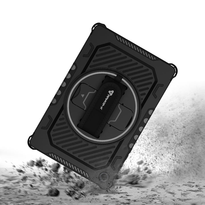 ARMOR-X Samsung Galaxy Tab A9+ A9 Plus ( 11" ) SM-X210 / SM-X215 / SM-X216 shockproof case, impact protection cover with hand strap and kick stand. Rugged protective case with the best dropproof protection.