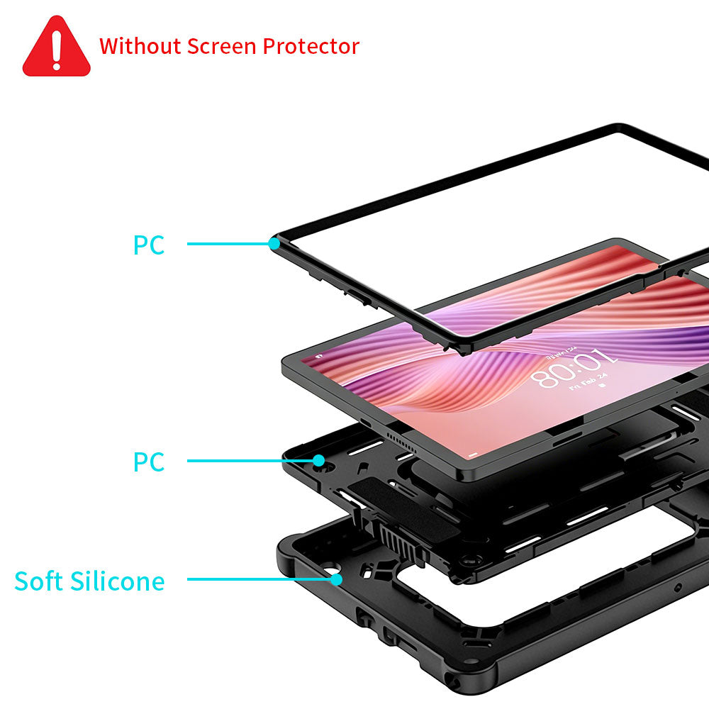 ARMOR-X Lenovo Tab K10 Gen 2 TB311 / Lenovo Tab ( 10.1" TB311 ) shockproof case. Built with a multi-layer protective structure for dependable everyday defense. The combination of a hard PC front frame, shock-absorbing sponge layer, rigid PC inner shell, and flexible silicone exterior helps guard your device against drops, bumps, and daily wear.