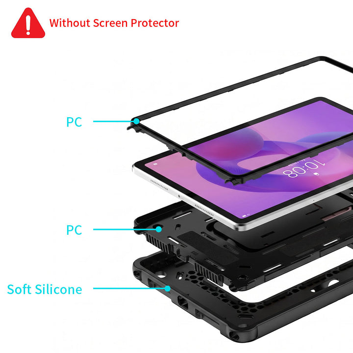 ARMOR-X Lenovo Tab K11 (Gen 2) / Lenovo Idea Tab ( 11" TB336 ) shockproof case. Built with a multi-layer protective structure for dependable everyday defense. The combination of a hard PC front frame, shock-absorbing sponge layer, rigid PC inner shell, and flexible silicone exterior helps guard your device against drops, bumps, and daily wear.