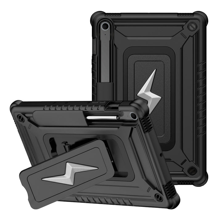 ARMOR-X Samsung Galaxy Tab S10 FE SM-X520 X526 X528 / S10 Lite SM-X400 X406 shockproof case, impact protection cover. Rugged case with kick stand.
