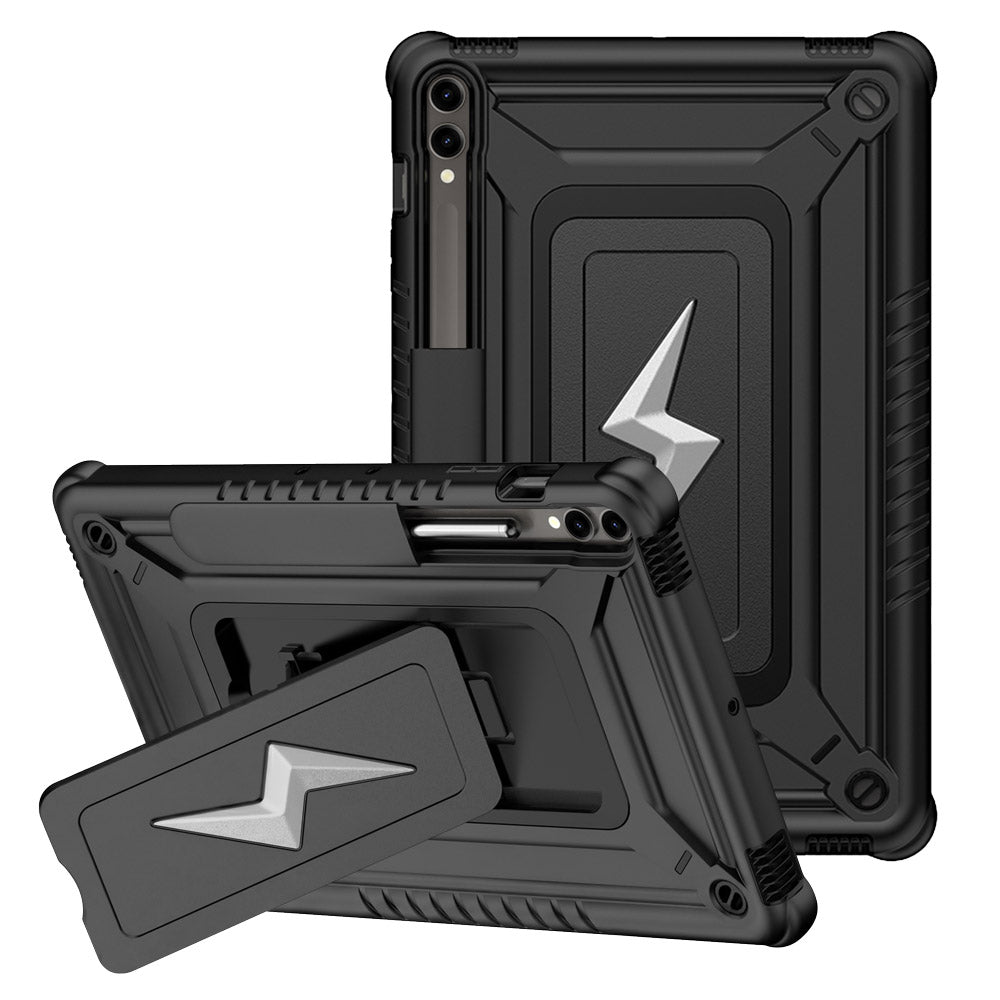 ARMOR-X Samsung Galaxy Tab S9+ S9 Plus SM-X810 / X816 / X818 shockproof case, impact protection cover. Rugged case with kick stand.