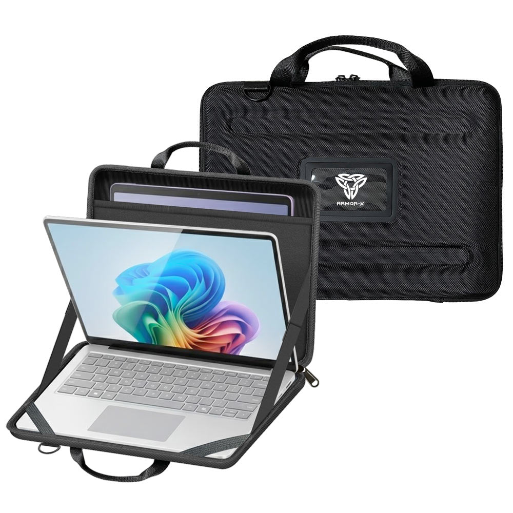 ARMOR-X 13 - 15" Microsoft Surface Laptop bag. Always-On design and get your chromebook or laptop always ready. Safeguards Chromebooks and laptops in slim, lightweight style. 