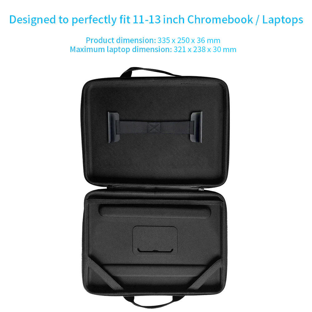 LPON-M1 | 11-13" ‎Acer Chromebook & Laptop | Always-on hard Cover / Work-In Rugged Case with Handle Strap & Shoulder Strap