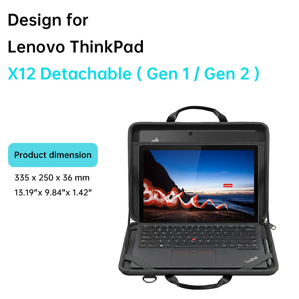 ARMOR-X Lenovo ThinkPad X12 Detachable ( Gen 1 / Gen 2 ) bag, easy to carry around and protects the laptop perfectly.