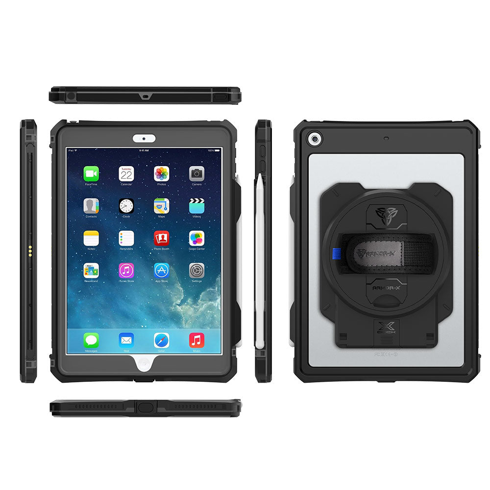 ARMOR-X iPad 10.2 (7th & 8th & 9th Gen.) 2019 / 2020 / 2021 waterproof case. iPad 10.2 (7th & 8th & 9th Gen.) 2019 / 2020 / 2021 shockproof cases. iPad 10.2 (7th & 8th & 9th Gen.) 2019 / 2020 / 2021 Military-Grade rugged cover.