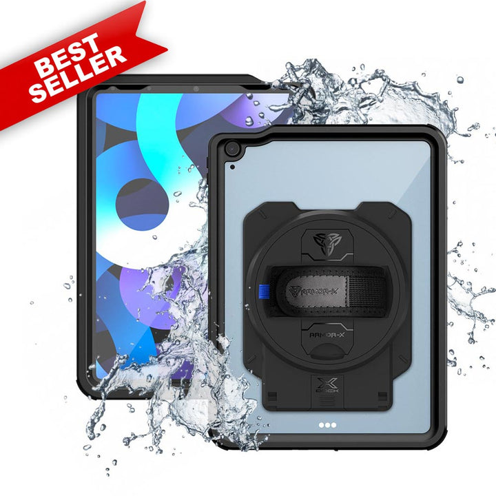 ARMOR-X iPad Air 4 2020 / Air 5 2022 waterproof case. iPad Air 4 2020 / Air 5 2022 shockproof cases. iPad Air 4 2020 / Air 5 2022 Military-Grade rugged cover.
