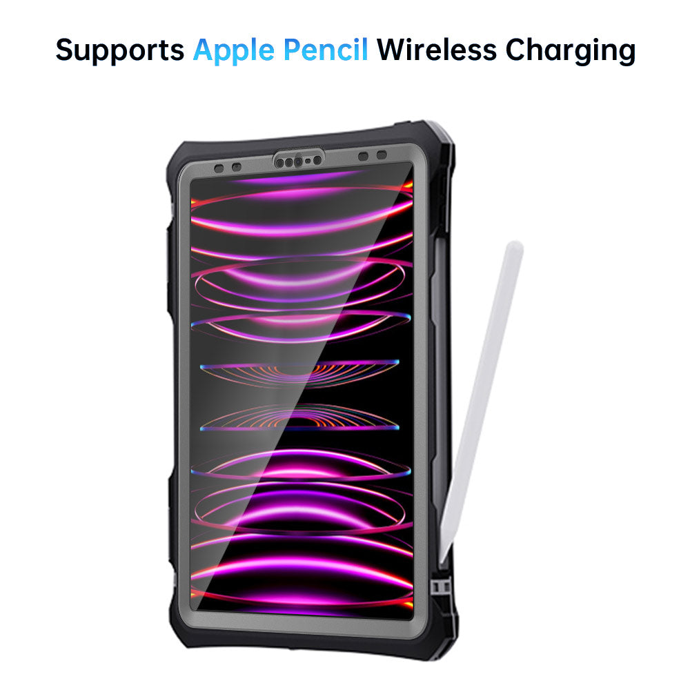 ARMOR-X Apple iPad Pro 11 ( 2nd / 3rd / 4th Gen. ) 2020 / 2021 / 2022 Waterproof Case IP68 shock & water proof Cover. Supports Apple Pencil Wireless Charging.